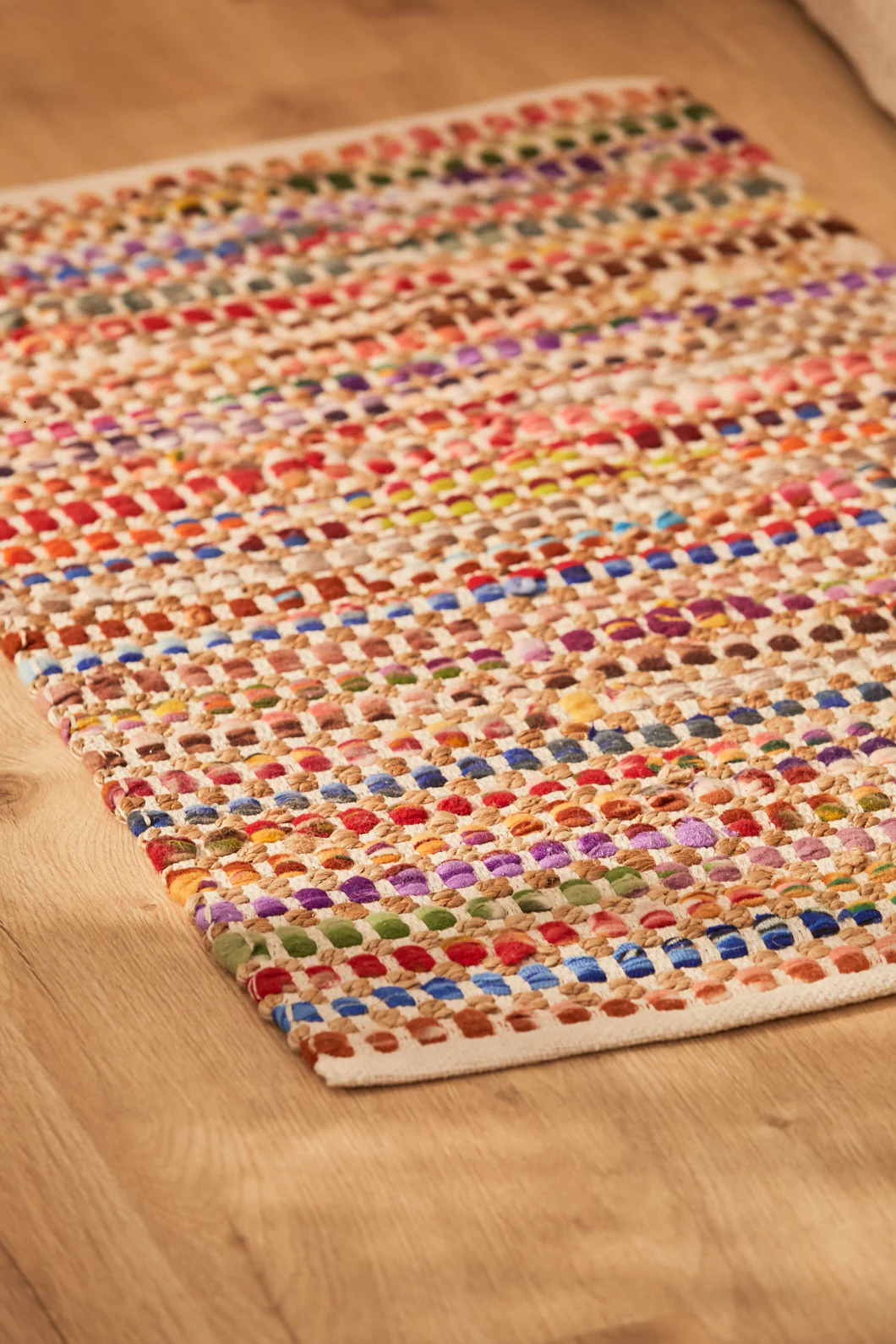 Alfombra de yute y tela multicolor Cando - Image 4