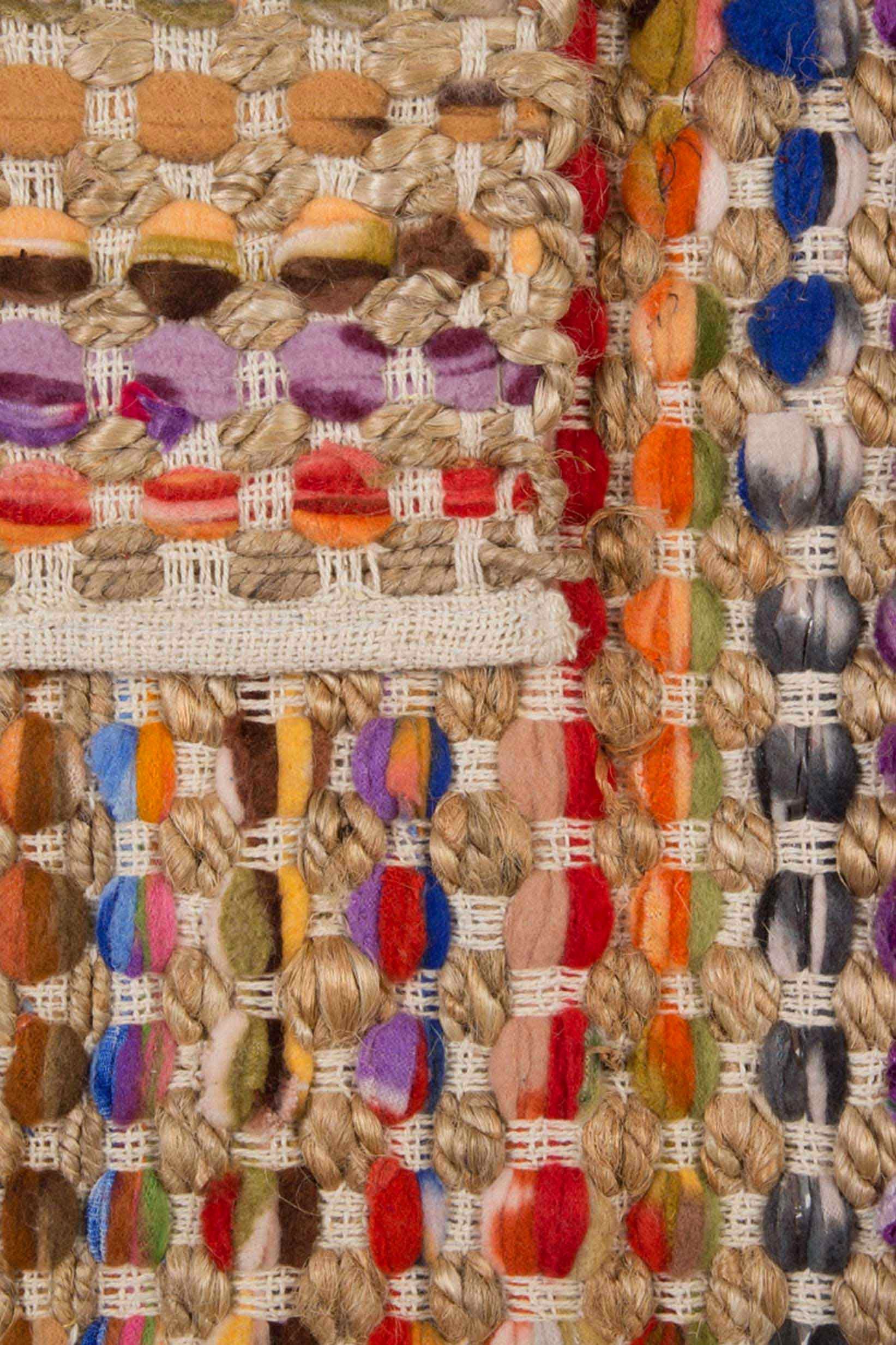Alfombra de yute y tela multicolor Cando - Image 7