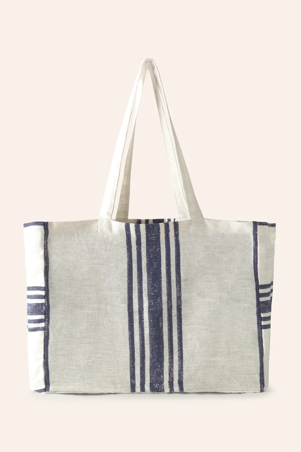 Bolso de lino estampado a rayas azules Lili - Image 7