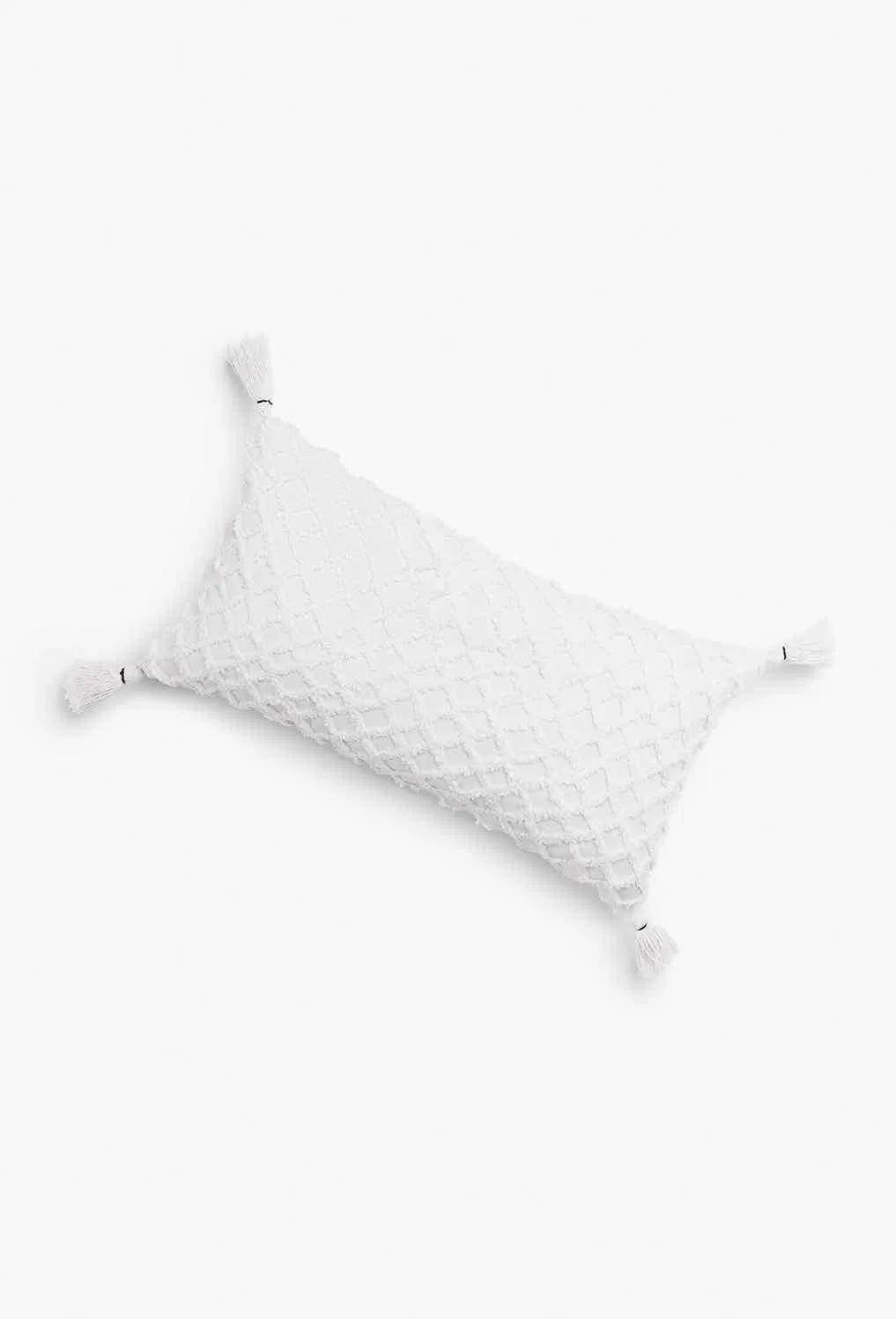 Funda de cojín con relieve de rombos blanco Royal - Image 3